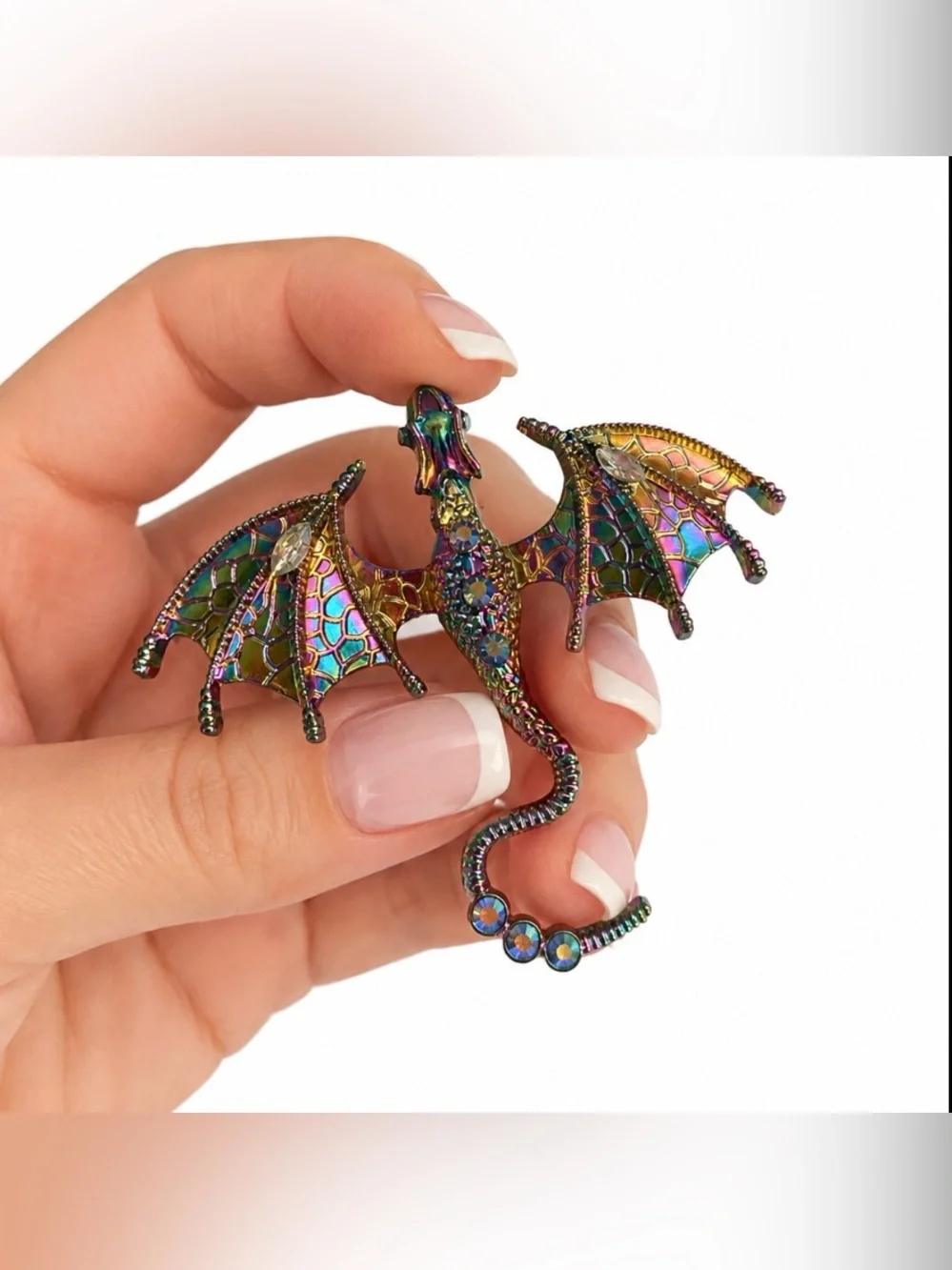 Dragon Fantasy Oil Slick Brooch Flying Dragon Modern
